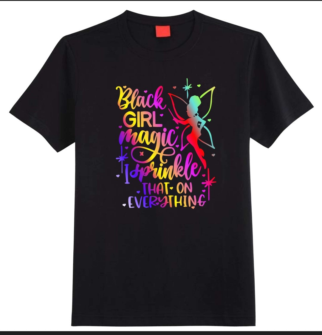 BlkGrlMagicMultiClr Tee